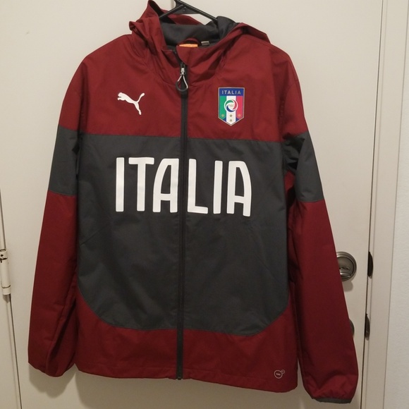 Puma Other - Puma mens hooded windbreaker Auburn/redish